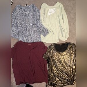 torrid Metallic Gold Short-Sleeve Top